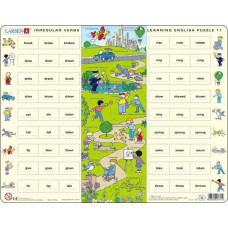 Larsen maxi puzzle 54 db-os Tanuljunk angolul! - Rendhagyó igék 1 EN11
